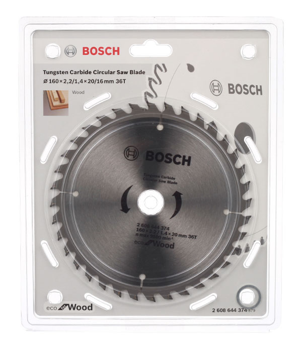 Диск пильный по дереву Bosch Optiline ECO (2608644374) 160х16/20х2,5 мм 36 зубьев