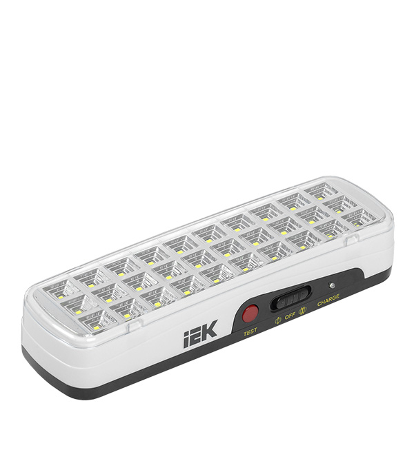 Светильник светодиодный накладной IEK ДБА 3926 230х45х65 мм 3 Вт 220 В 6500 К холодный свет IP20 аккумуляторный 30 LED