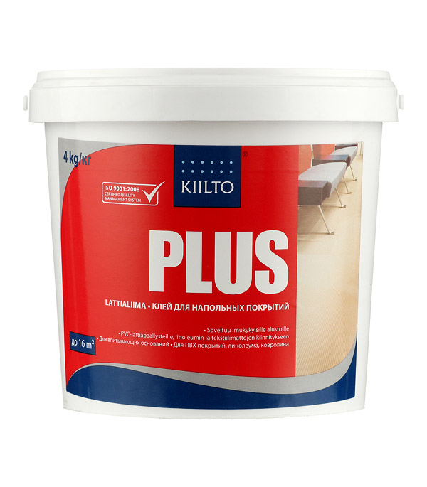Клей для напольных покрытий Kiilto Plus 4 кг