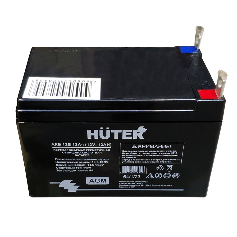 Батарея аккумуляторная 12В 12Ач Huter