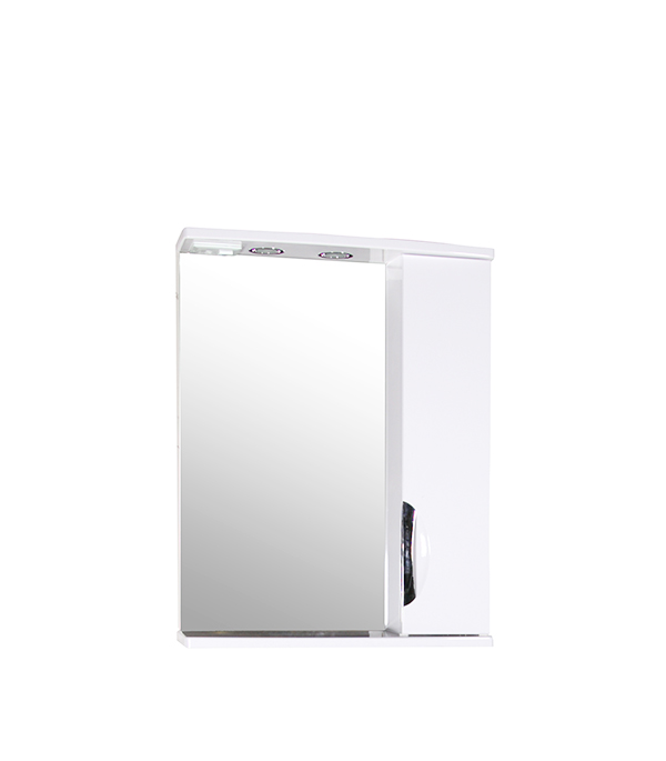Зеркальный шкаф АСБ-Мебель Мессина 600 мм  с подсветкой белый