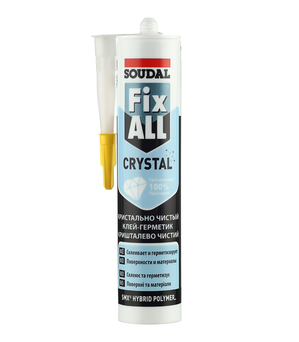 Клей-герметик Soudal Fix All Crystal прозрачный 290 мл