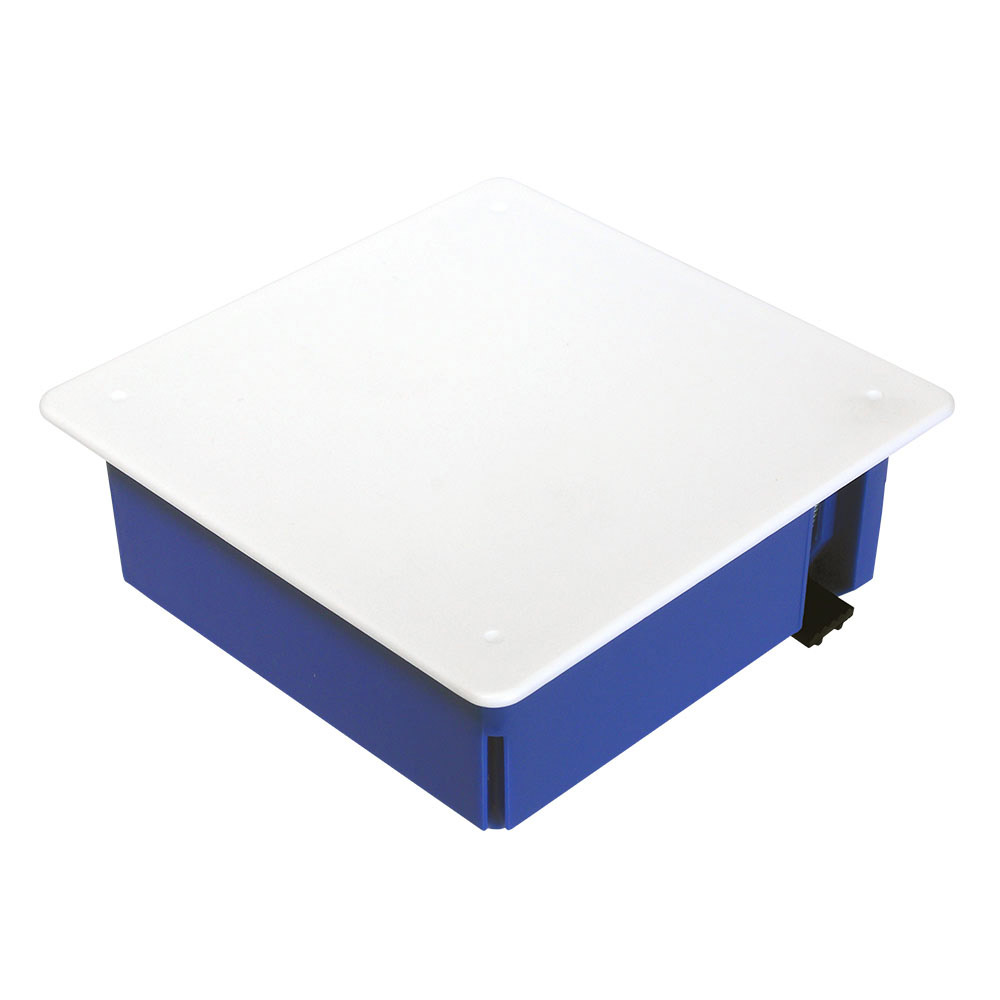 Коробка распределительная Промрукав для гипсокартона квадратная 100х100х45 мм 8 вводов серая IP30 с крышкой безгалогенная