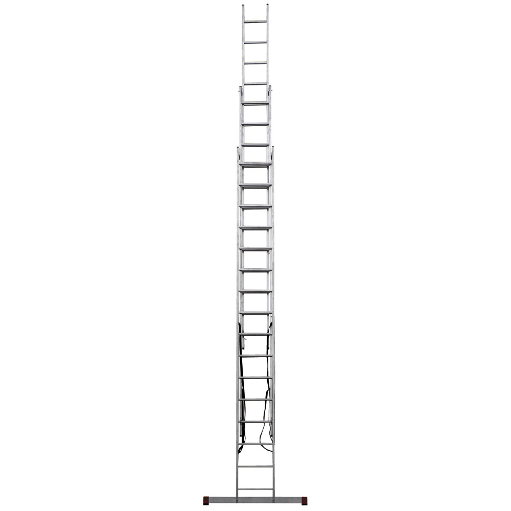 Лестница Новая высота трехсекционная алюминиевая 3х16 RAL 9006