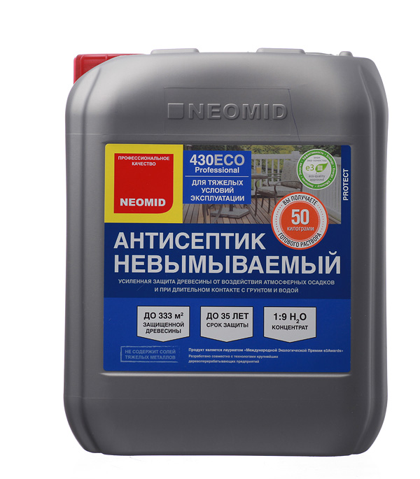 Антисептик Neomid 430 Еco невымываемый для дерева биозащитный концентрат 1:9 5 кг