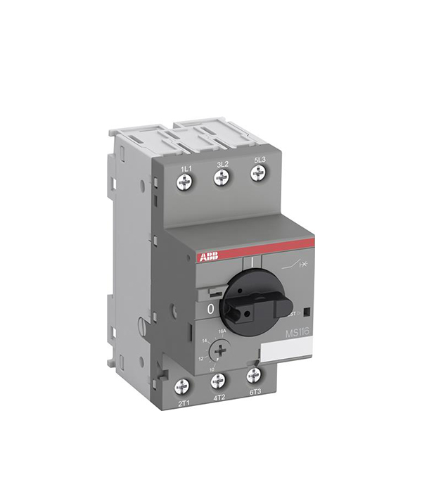Автоматический выключатель ABB MS116-0.63 50kA c регулируемой тепловой защитой