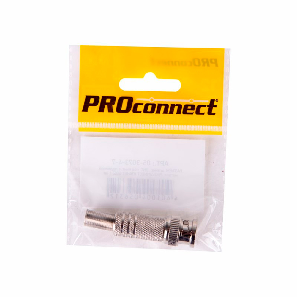 Разъем штекер Proconnect BNC под винт с пружиной металл (1 шт)
