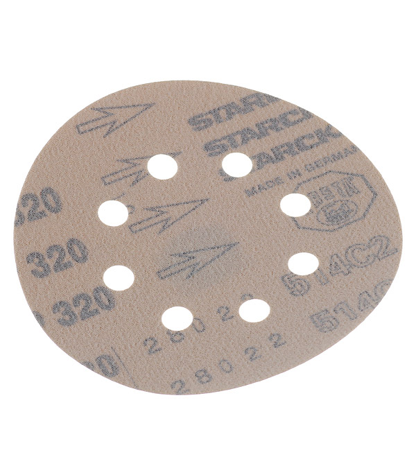 Диск шлифовальный Starcke d125 мм P320 на липучку перфорированный (5 шт.)