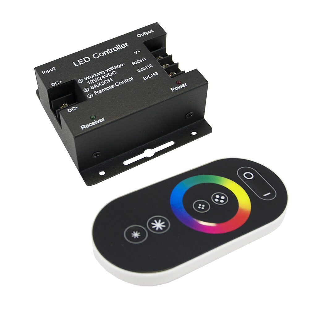 Контроллер для светодиодной ленты RGB OGM 288 Вт 12/24 В IP20 с пультом