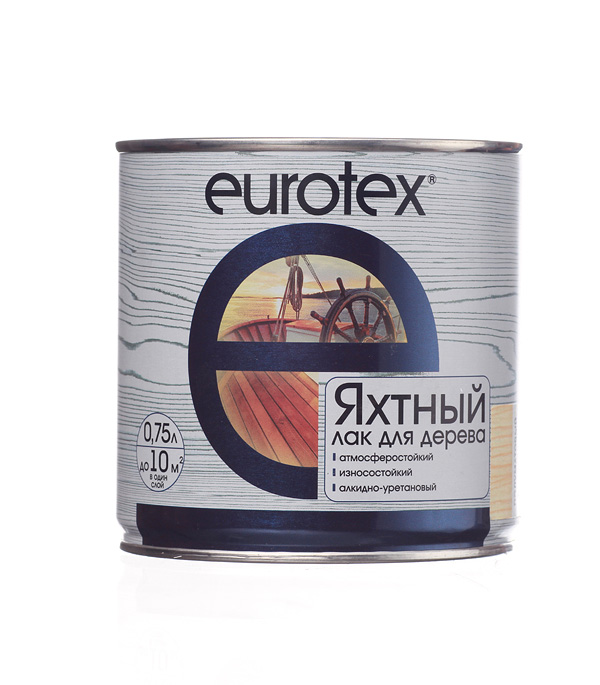 Лак алкидно-уретановый яхтный Eurotex бесцветный 0,75 л полуматовый